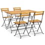 Set de comedor de jardín plegable 5 pzas madera maciza acacia de vidaXL, Conjuntos de jardín - Ref: Foro24-3058155, Precio: 2...