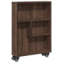 Carrito de almacenaje estrecho madera marrón roble 48x13x68 cm en Librerías y estanterías | Comprar online en Foru.es