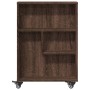 Carrito de almacenaje estrecho madera marrón roble 48x13x68 cm en Librerías y estanterías | Comprar online en Foru.es