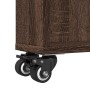 Carrito de almacenaje estrecho madera marrón roble 48x13x68 cm en Librerías y estanterías | Comprar online en Foru.es