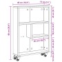 Carrito de almacenaje estrecho madera marrón roble 48x13x68 cm en Librerías y estanterías | Comprar online en Foru.es