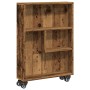 Carrito de almacenaje estrecho madera envejecida 48x13x68 cm en Librerías y estanterías | Comprar online en Foru.es
