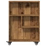 Carrito de almacenaje estrecho madera envejecida 48x13x68 cm en Librerías y estanterías | Comprar online en Foru.es