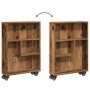 Carrito de almacenaje estrecho madera envejecida 48x13x68 cm en Librerías y estanterías | Comprar online en Foru.es
