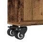 Carrito de almacenaje estrecho madera envejecida 48x13x68 cm en Librerías y estanterías | Comprar online en Foru.es