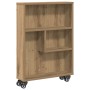 Carrito de almacenaje estrecho madera roble artisian 48x13x68cm en Librerías y estanterías | Comprar online en Foru.es