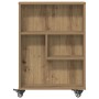 Carrito de almacenaje estrecho madera roble artisian 48x13x68cm en Librerías y estanterías | Comprar online en Foru.es