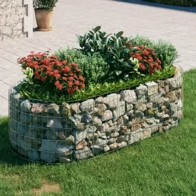 Arriate de gaviones de hierro galvanizado 200x100x50 cm de vidaXL, Maceteros y jardineras - Ref: Foro24-152040, Precio: 72,18...