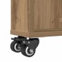 Carrito de almacenaje estrecho madera roble artisian 48x13x68cm en Librerías y estanterías | Comprar online en Foru.es