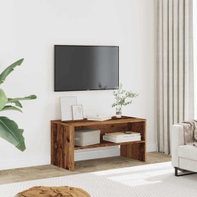 Mueble para TV madera contrachapada envejecida 80x40x40 cm en Muebles TV | Comprar online en Foru.es