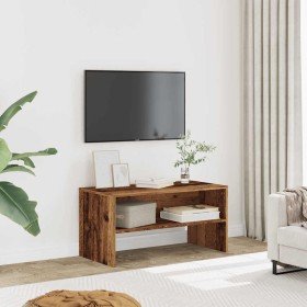Mueble para TV madera contrachapada envejecida 80x40x40 cm en Muebles TV | Comprar online en Foru.es
