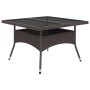 Muebles de jardín 9 piezas ratán sintético y vidrio marrón de vidaXL, Conjuntos de jardín - Ref: Foro24-3058341, Precio: 655,...