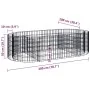Arriate de gaviones de hierro galvanizado 200x100x50 cm de vidaXL, Maceteros y jardineras - Ref: Foro24-152040, Precio: 72,18...