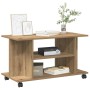 Mueble de TV ruedas madera ingeniería roble artisan 80x40x45 cm en Muebles TV | Comprar online en Foru.es