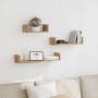 Estantes pared 3 unidades madera ingeniería roble artisan en Estanterías | Comprar online en Foru.es