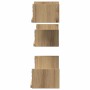 Estantes pared 3 unidades madera ingeniería roble artisan en Estanterías | Comprar online en Foru.es