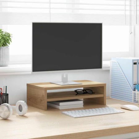 Soporte mesa pantalla madera ingeniería roble 42x24x13 cm en Muebles TV | Comprar online en Foru.es