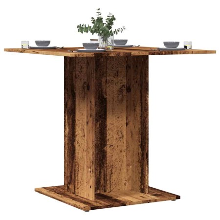 Mesa de comedor madera de ingeniería envejecida 80x80x75 cm en Mesas de comedor | Comprar online en Foru.es