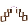 Estante pared de cubo madera ingeniería envejecida 68x15x68cm en Estanterías | Comprar online en Foru.es