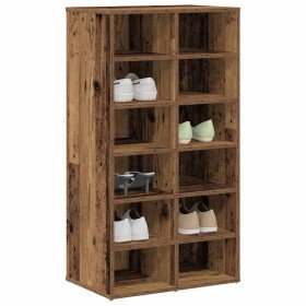 Mueble zapatero madera contrachapada madera vieja 54x34x100cm en Zapateros y organizadores de calzado | Comprar online en Foru.e