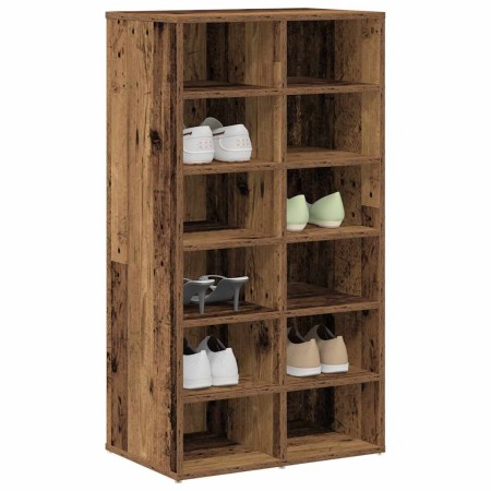 Mueble zapatero madera contrachapada madera vieja 54x34x100cm en Zapateros y organizadores de calzado | Comprar online en Foru.e