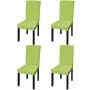 Funda para silla elástica recta 4 unidades verde de vidaXL, Fundas - Ref: Foro24-131427, Precio: 15,21 €, Descuento: %
