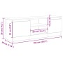 Mueble para TV madera ingeniería madera envejecida 102x30x36 cm en Muebles TV | Comprar online en Foru.es