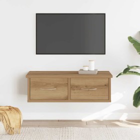 Armario pared madera de ingeniería roble artesano 60x26x18,5 cm en Estanterías | Comprar online en Foru.es