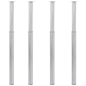 Teleskop-Tischbeine 4 Stück, gebürstetes Nickel, 710–1100 mm von vidaXL, Tischbeine - Ref: Foro24-3051487, Preis: 104,44 €, R...