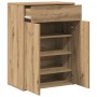 Mueble zapatero madera de ingeniería roble artisan 60x35x84 cm en Zapateros y organizadores de calzado | Comprar online en Foru.