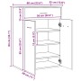 Mueble zapatero madera de ingeniería roble artisan 60x35x84 cm en Zapateros y organizadores de calzado | Comprar online en Foru.