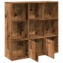 Estantería de madera de ingeniería envejecida 98x29x97,5 cm en Librerías y estanterías | Comprar online en Foru.es