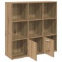 Estantería de madera de ingeniería roble artisan 98x29x97,5 cm en Librerías y estanterías | Comprar online en Foru.es
