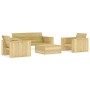 Juego de muebles de jardín 4 piezas madera de pino impregnada de vidaXL, Conjuntos de jardín - Ref: Foro24-3053198, Precio: 6...