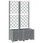 Jardinera con enrejado PP gris claro 80x40x136 cm de vidaXL, Maceteros y jardineras - Ref: Foro24-153272, Precio: 84,98 €, De...