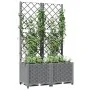 Jardinera con enrejado PP gris claro 80x40x136 cm de vidaXL, Maceteros y jardineras - Ref: Foro24-153272, Precio: 84,98 €, De...