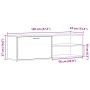 Mueble de TV madera contrachapada envejecida 120x34x37 cm en Muebles TV | Comprar online en Foru.es