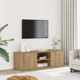 Mueble de TV madera de ingeniería roble artesanal 120x34x37 cm en Muebles TV | Comprar online en Foru.es