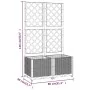 Jardinera con enrejado PP gris claro 80x40x136 cm de vidaXL, Maceteros y jardineras - Ref: Foro24-153272, Precio: 84,98 €, De...