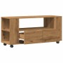 Mueble TV ruedas madera ingeniería roble artisan 102x34,5x43cm en Muebles TV | Comprar online en Foru.es