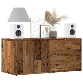 Mueble de TV madera ingeniería madera envejecida 80x34x35,5 cm en Muebles TV | Comprar online en Foru.es