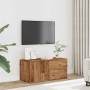 Mueble de TV madera ingeniería madera envejecida 80x34x35,5 cm en Muebles TV | Comprar online en Foru.es