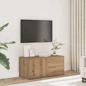 Mueble de TV madera de ingeniería roble artisan 80x34x35,5 cm en Muebles TV | Comprar online en Foru.es