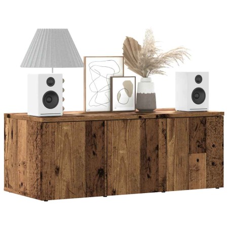 Mueble para TV madera contrachapada envejecida 80x34x30 cm en Muebles TV | Comprar online en Foru.es