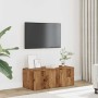 Mueble para TV madera contrachapada envejecida 80x34x30 cm en Muebles TV | Comprar online en Foru.es