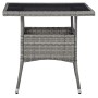 Muebles de jardín 3 piezas ratán sintético y vidrio gris de vidaXL, Conjuntos de jardín - Ref: Foro24-3058309, Precio: 234,20...
