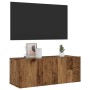 Mueble de pared de TV madera ingeniería envejecida 80x30x30 cm en Muebles TV | Comprar online en Foru.es