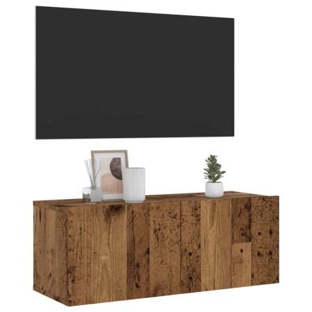 Mueble de pared de TV madera ingeniería envejecida 80x30x30 cm en Muebles TV | Comprar online en Foru.es