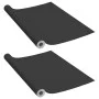 Láminas autoadhesivas muebles 2 uds PVC negro 500x90 cm de vidaXL, Láminas para ventana - Ref: Foro24-3059652, Precio: 40,70 ...