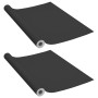 Láminas autoadhesivas muebles 2 uds PVC negro 500x90 cm de vidaXL, Láminas para ventana - Ref: Foro24-3059652, Precio: 35,89 ...